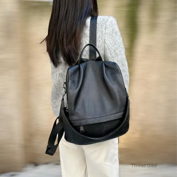 Genuine Leather Anti-Theft Backpack Purse Convertible Shoulder Bag main image 6